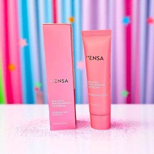 YENSA BEAUTY Pink Lotus Peptide Renewal Face Cream 1.7oz Brand New In Box RV $48